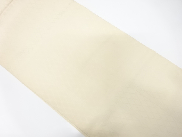 本場筑前博多　縞に菖蒲模様織り出し　名古屋帯